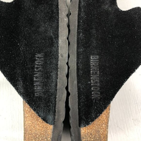 Birkenstock Unisex EU 40 M7 L9 Arizona Black Suede Open Toe SlipOn Slide Sandals - Picture 9 of 14